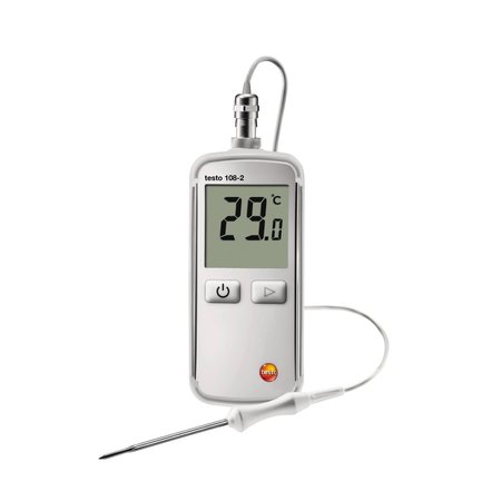 TESTO 108-2 Waterproof Food Thermometer, Lockable Type T Thermocouple 0563 1082
